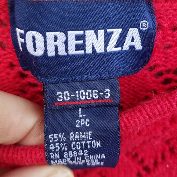 Forenza Red Knit Women's Large Sweater - Picture 3 of 5